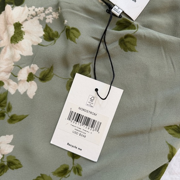NWT Reformation Prescott Floral Mermaid Dress Greenery Wedding Guest Small - Picture 10 of 15